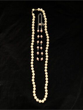 Two Vintage Necklace set Pearls and Choker